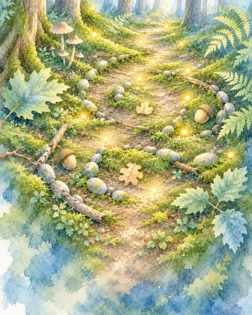Labyrinthe forestier – jeux à imprimer pour enfants